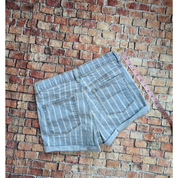 PacSun Subdued Stripe Denim Shortie Shorts Size 27 - Picture 5 of 5